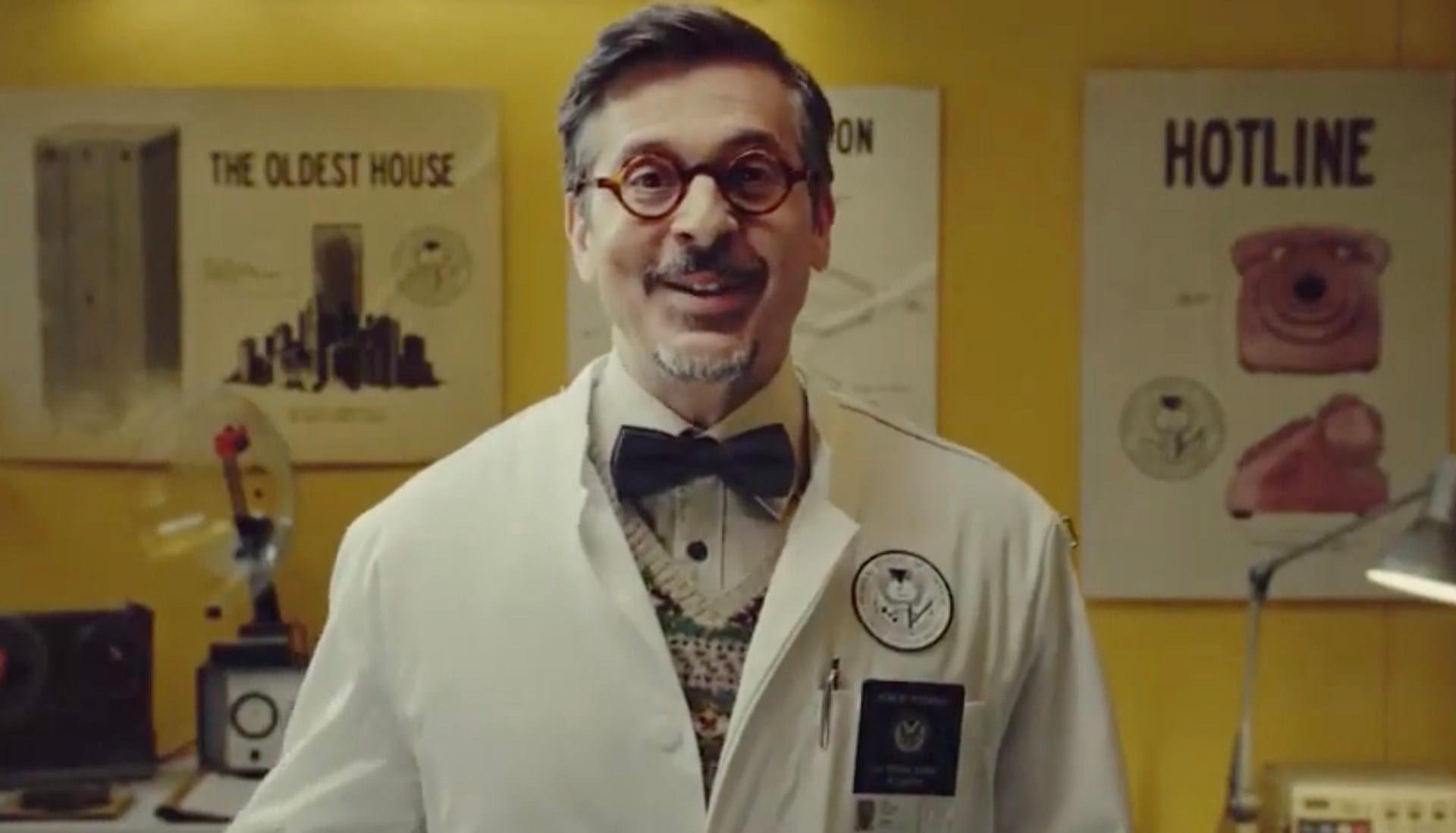 A screenshot from CONTROL featuring Doctor Casper Darling in his lab.