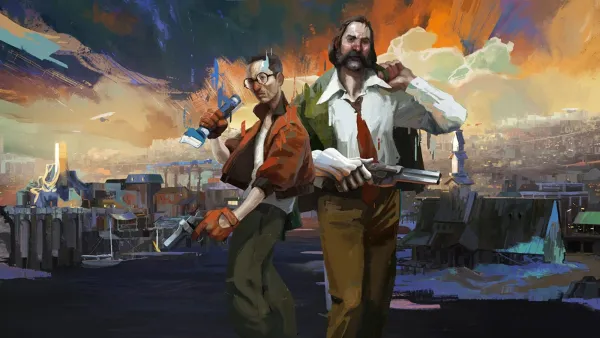 The key art for the Disco Elysium video game.